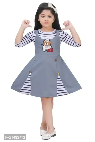 Fancyshop Festive Cotton Short Dress for Girls | (Small Teddy Dress)
