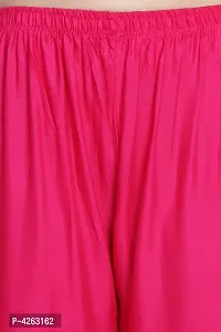 Fashionable Pink Rayon Solid Trouser For Women-thumb4