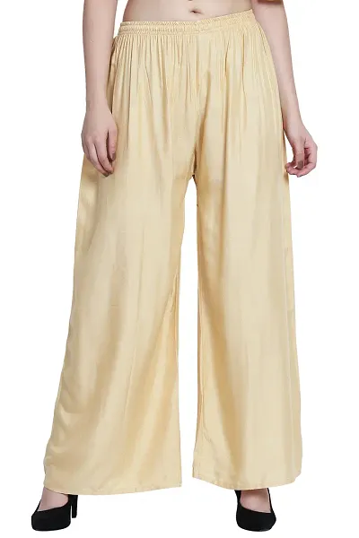 Fashionable Rayon Solid Trouser For Women