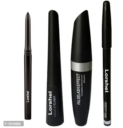 Eyebrow Pencil Black  Liquid EyeLiner  Mascara  KaJal ( 4in1)