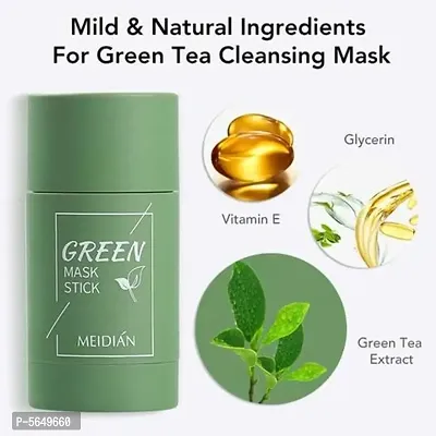Original Green Tea Purifying Clay Stick Mask For Black- Head Removal And Radiant Glow-thumb0