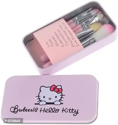 Hello Kitty fashion and trend mini pink brush set  (Pack of 7)-thumb0
