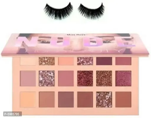 Nude Edition Eye-shadow Pallete + 1 Pair false eyelash  (2 Items in the set)