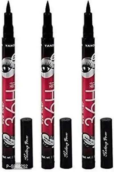 Eyeliner 36 Hours liquid ey liner pencils combo bridal pack Set of 3 (7.5 g)  (Black)