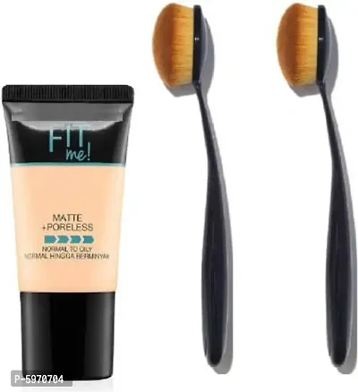 FOUNDATION AND 2 OVAL BRUSH COMBO PACK  (3 Items in the set)