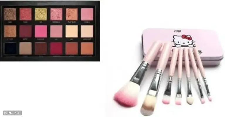 Rosa Rose Gold Eye Shadow  Brush Set 7 Piece  (8 Items in the set)