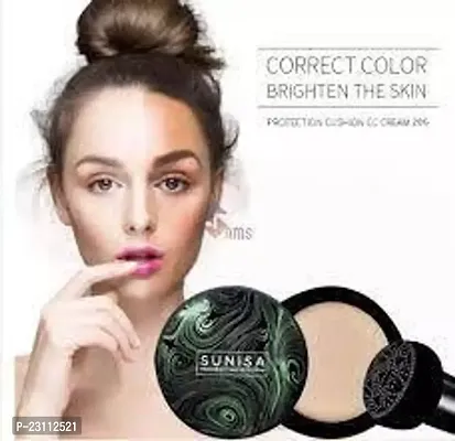 SUNISA  Air Cushion Foundation Korean Mushroom Head CC Cream Concealer Whitening Cosmetic Waterproof Brighten Face Base Tone Foundation-thumb0