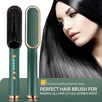 Hair Straightener Comb for Women  Men Hair Styler multicolor Hair Straightener Comb for Women  Men Hair multicolor Straightener Brush (Green)-thumb2