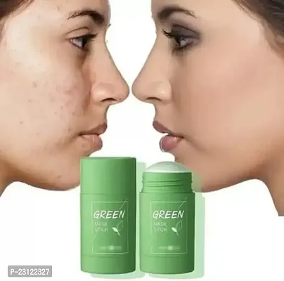 Green Tea Mask Stick Remove Blackheads ,Whiteheads , Pores for Men  Women  (40 g) grentea-thumb0