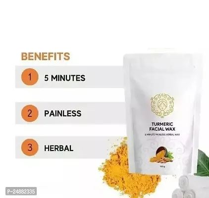 TURMERIC FACIALL WAX - 5 MIN PAINLESS HERBAL POWDER Wax turmerc wa x facial wax