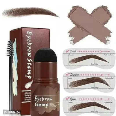Eyebrow Stamp and Eyebrow Stencil Kit, Long Lasting Brow Stamp Kit for Perfect Eyebrow Makeup(Dark Brown)