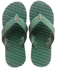 Stylish Green Rubber Slippers For Men-thumb1