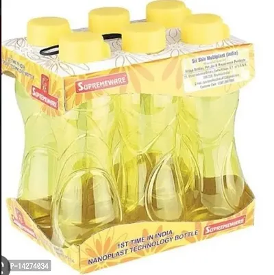 Stylish Plastic Water Bottle Pack of 6