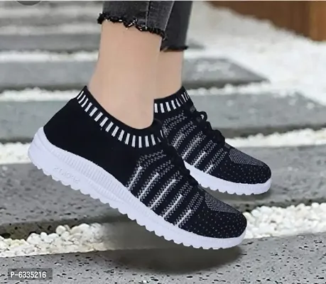 Black Pvc Solid Sports Shoes   Sneakers For Women-thumb0