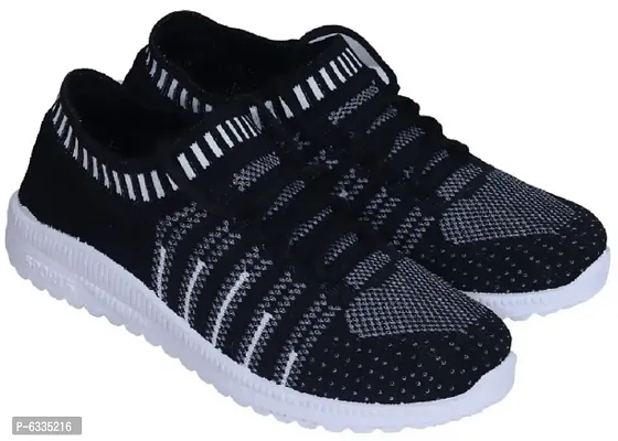 Black Pvc Solid Sports Shoes   Sneakers For Women-thumb3