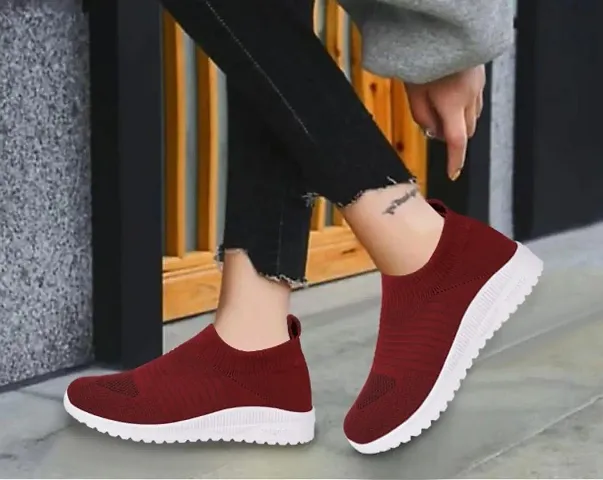 Sukun Socks Knitting Sport Shoes For Women