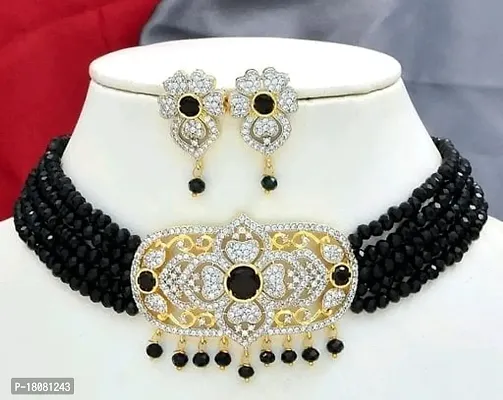 Elegant Black Pearl Jewellery Set For Women-thumb0