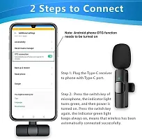 K8 Wireless Microphone Bluetooth Digital Mini Portable Recording Clip Mic with Receiver-thumb2