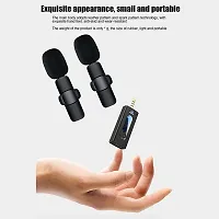 K-35 Wireless Collar Microphone Lapel Lavalier Omnidirectional Mic Plug and Play Mike for Vlogging Interview Live Streaming YouTube Compatible with BT Speakers, DSLR Camera-thumb1