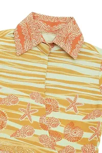 EBRY 100% Cotton Fabric Stripe Printed Yellow Colored Shirt  Palazzo Set for Kids|ASSAKIDS13-thumb1