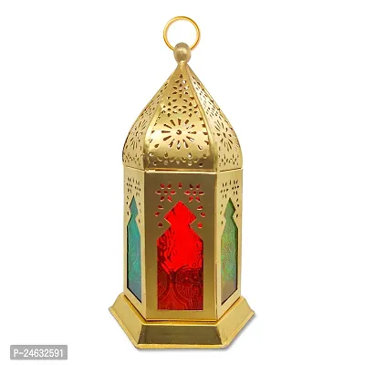 ASSA Handicrafts Gold Iron Hanging Lantern-thumb0