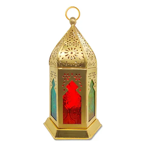 ASSA Handicrafts Gold Iron Hanging Lantern