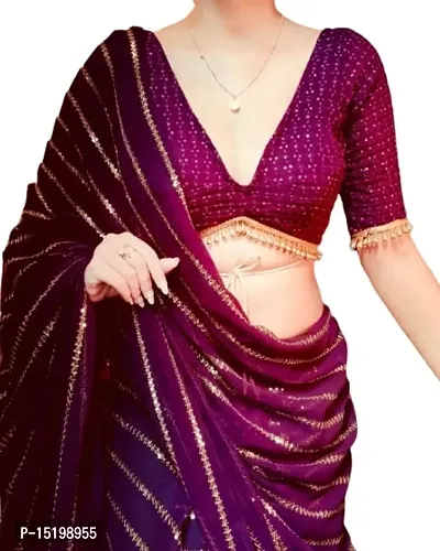 Sequence Designer fancy Saree for women-thumb0