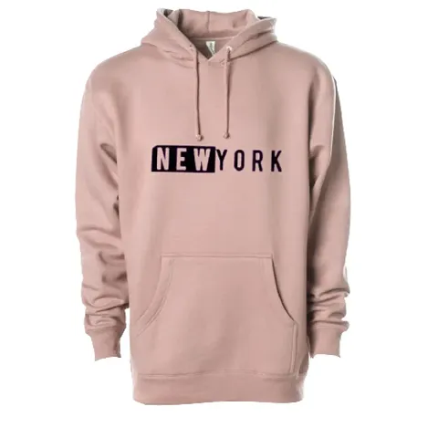 Regular Fit Full Sleeves Hooded Neck New York Winter Wear Casual Sweatshirt Hoodie for Menw