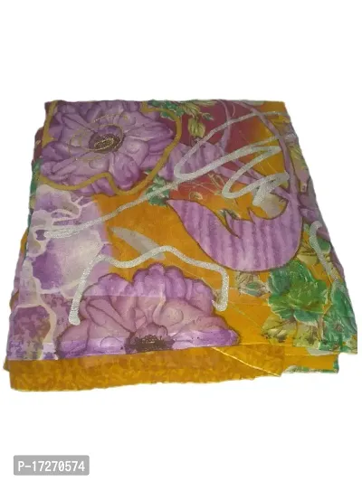 Marwadi Mohan Flower Printed Saree with Blouse (Aam)