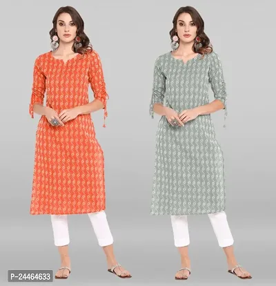 Classic Cotton Printed Kurta For Women Pack Of 2