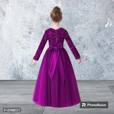 Kids Gown Western Wear Gown - Purple-thumb3