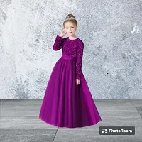 Kids Gown Western Wear Gown - Purple-thumb3