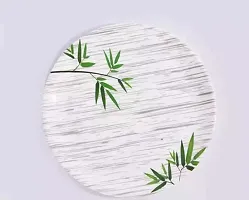 DRIZLING Melamine Dinner Full Size Bans Patti Printed Plates Set of 6, Unbreakable Plates (6 Pieces, 11 inches)-thumb2