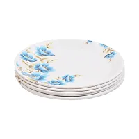 DRIZLING Melamine Plates 11 inch Floral Print Snacks/Lunch/Party Plates, Set of 6-thumb1