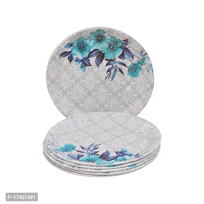 DRIZLING 11 INCH Flower Design Melamine Plates for Lunch, Dinner and Breakfast Attractive Serving Party Plates (Set of 6)-thumb3