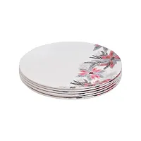 DRIZLING 11 INCH Flower Design Melamine Plates for Lunch, Dinner and Breakfast Attractive Serving Party Plates (Set of 6)-thumb3