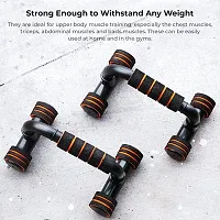 DRIZLING  Push Up Bar And Belt For Gym and Home Exercise Dips or Push Ups and ABS Workout-thumb1