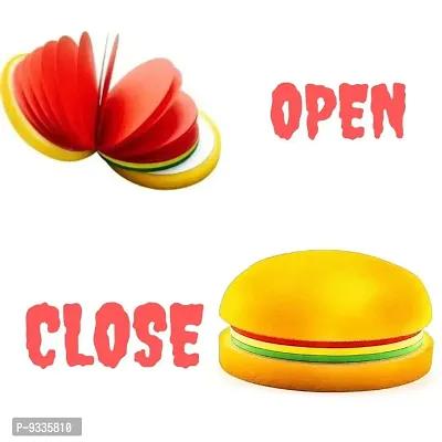 Burger Shaped Notepad with Sticky Notes cartoon diary Mini Diary Notebook Mini Diary Notebook Note Pad-thumb2