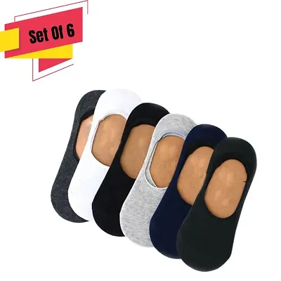 Trendy Mens Invisible Cotton socks (Pair Of 6) (Multicolor) socks combo pack Men and Women Socks / Unisex loafer socks/ Low Cut Socks for Men and Women