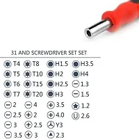 Screwdriver Set, Steel 31 in 1 with 30 Screwdriver Bits, Professional Magnetic Driver Set, for PC/Household/Furniture/Tablet/Game Console/Electronic Devices Magnetic 31 in 1 Repairing Screwdriver Tool-thumb2