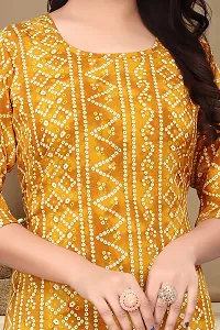 Straight Yellow Printed Crepe Kurta-thumb2