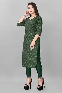 Straight Green Printed Crepe Kurta Pack of 2-thumb3