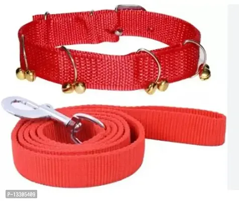 Dog Neck Collar Belts and Leash Set for Medium Size Dog - 1 Inch