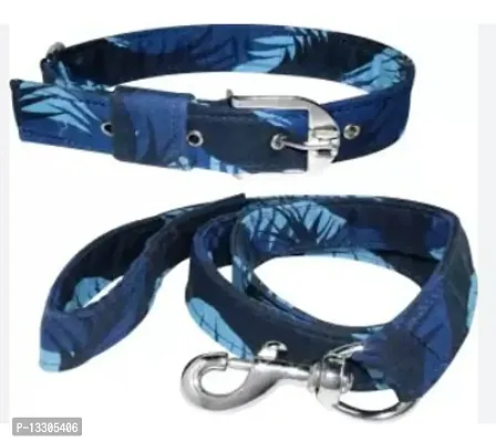 Dog Neck Collar Belts and Leash Set for Medium Size Dog - 1 Inch