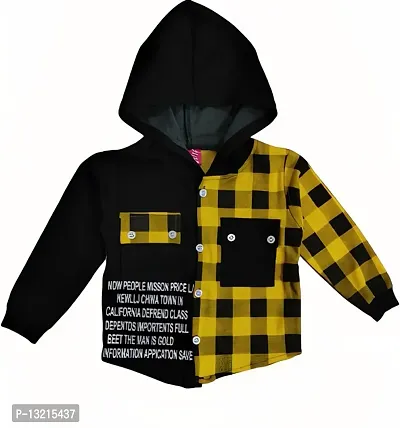 Black and Yellow Checks Hoody with Trouser-thumb3