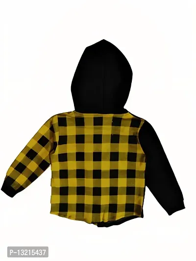 Black and Yellow Checks Hoody with Trouser-thumb4