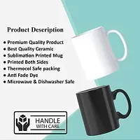 Ramesh Meena Traditional Printed 8 Inches Coffee Ceramic Mug R Printed Coffee Cup for Birthday Gift Girlfriend Sister Mom (Black-R)-thumb3