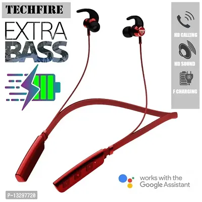 TECHFIRE Fire 500v2 Neckband hi-bass Wireless Bluetooth headph-thumb0