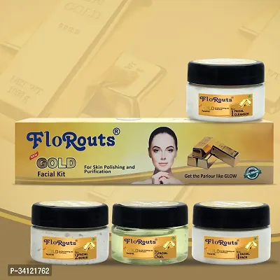 FloRouts Gold Facial Kit (Pack of 1)