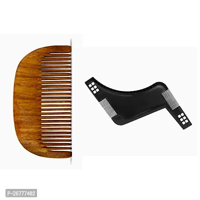 Beard men  Compact Wooden Comb pack of 2